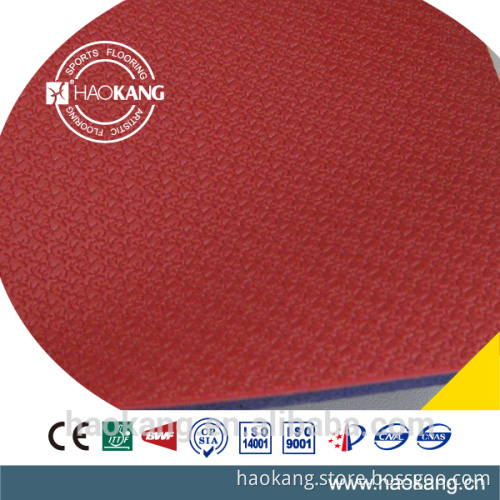 Hot sale 4.5mm cloth blue and red table tennis carpet flooring mat/ table tennis sports flooring
